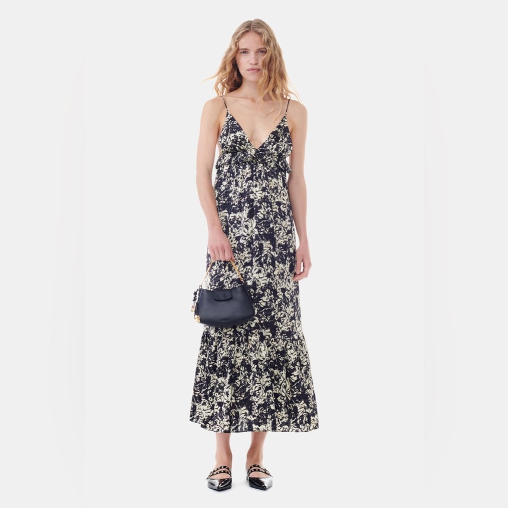 GANNI silky dress, NWT!
